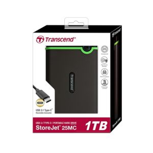 Transcend External Hard Drive 3.0 USB 1TB Storage