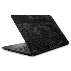Black laptop skins