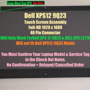 Dell Xps 12 Convertible REPLACEMENT LAPTOP LCD Screen 12.5" Full HD LED DIODE WITH TOUCHPAD