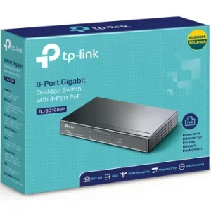 TP-Link 8-Port Gigabit Desktop Switch with 4-Port PoE+ - TL-SG1008P