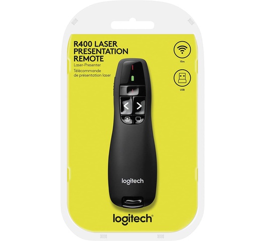 Logitech R400 Wireless Presenter - Black Logitech R400 Wireless Presenter - Black