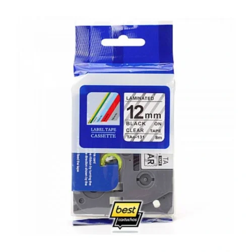 label-tape-12mm-black-on-clear-tz2-131-1736325513-500x500-1 Brother TZ2-131 12mm Black on Clear Label Tape Cartridge Kenya - Image 1